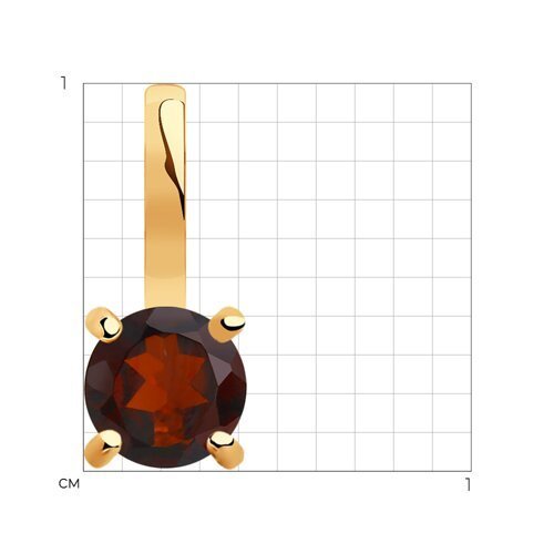 Подвеска золотая пробы 585 с гранатом (Арт.732171)