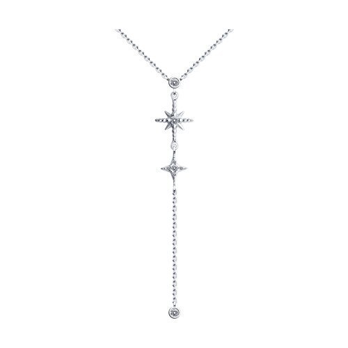 Колье из серебра с фианитами (Арт.94070649)