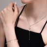 Колье из серебра с фианитами (Арт.94070649)