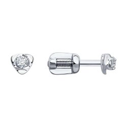 Серьги из белого золота с бриллиантами (Арт.1021893-3)