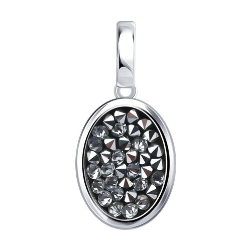 Кулон с кристальной тканью из серебра «Городские огни» Соколов (арт.94-130-00105-1)