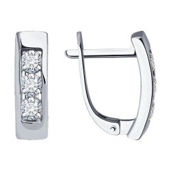 Серьги из белого золота с бриллиантами (Арт.1022056-3)