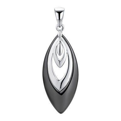 Кулон из серебра с керамикой (Арт.tc-p00588-b-w-x-x-x)