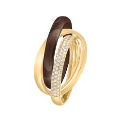 Кольцо из серебра с керамикой и куб. цирконием (Арт.tc-r00663-br-g-x-x-w)