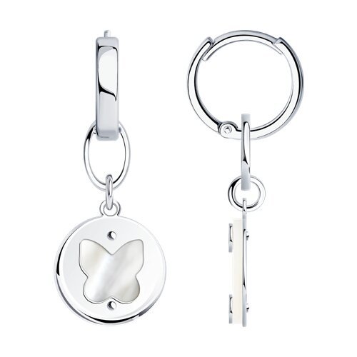 Серьги из серебра с перламутром (Арт.83020290)