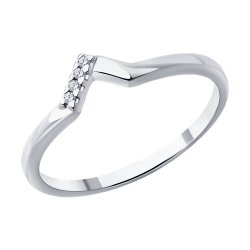 Кольцо из серебра с бриллиантами (Арт.94-210-02127-1)