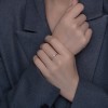 Кольцо серебряное с бриллиантами «Линия Света» Соколов (арт.94-210-02127-1)