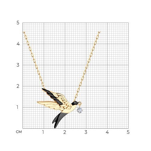 Колье из золота с фианитом (Арт.070436)