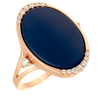 Кольцо с керамикой и куб. цирконием «Velvet Night» Fresh Jewelry (арт.TM-R375-1-Вl-G-X-X-W)
