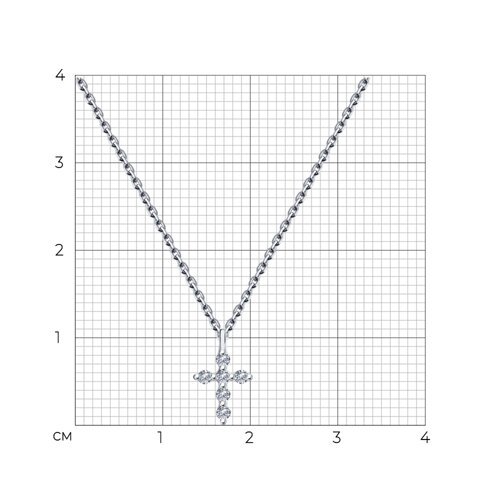 Колье из белого золота с бриллиантами (Арт.1070100)
