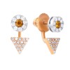 Серьги золото с бриллиантами и сапфирами «Огненный Треугольник» MyJewels (арт.MJ-2254E_DN_SA_PINK_WG_SR_DN_OS_VR)