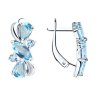 Серьги из серебра с топазами (Арт.92021801)