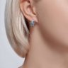 Серьги из серебра с топазами и фианитами (Арт.92022851)