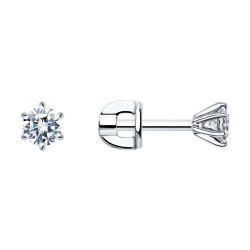 Серьги из белого золота с бриллиантами (Арт.1021860-3-66)