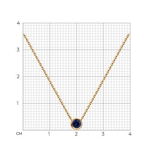 Колье из золота с сапфиром (Арт.2070046)