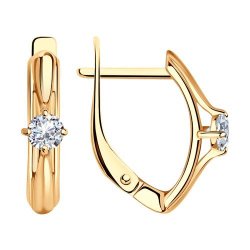 Серьги из серебра с фианитами (Арт.93-120-01381-1)