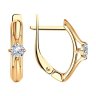 Серьги из серебра с фианитами (Арт.93-120-01381-1)