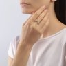 Кольцо из золота с бриллиантами и изумрудом (Арт.3010599)