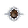 Кольцо из серебра с раухтопазом и фианитами (Арт.94-310-02042-4)