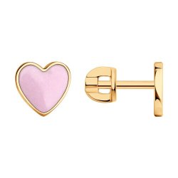 Серьги из золочёного серебра с эмалью (Арт.93022400)