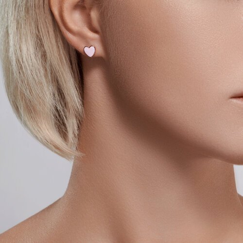 Серьги из золочёного серебра с эмалью (Арт.93022400)