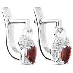 Серьги из золота с бриллиантом Русские Самоцветы (Арт.88721)