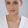 Колье из серебра с синтетическим жемчугом (Арт.94071331)