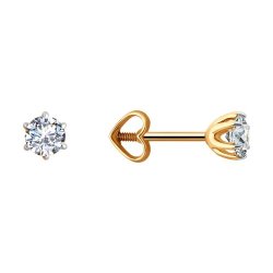 Серьги из золота с фианитами (Арт.31-122-01002-2)