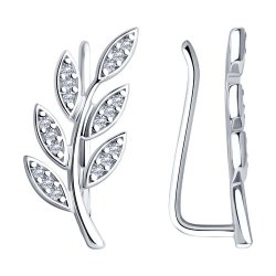 Серьги из серебра с фианитами (Арт.94-120-01046-1)