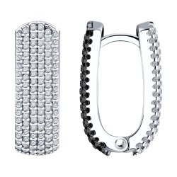 Серьги из серебра с фианитами (Арт.94-120-01761-1)