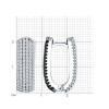 Серьги из серебра с фианитами «Сияние Линий» Соколов (арт.94-120-01761-1)