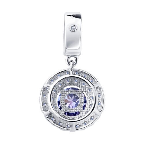 Подвеска из белого золота с бриллиантами и танзанитом (Арт.52-230-02771-2)