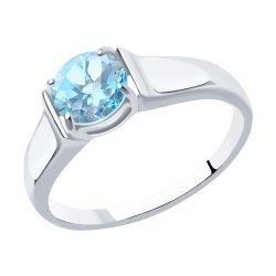 Кольцо из серебра с топазом (Арт.94-310-00628-1)