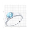 Кольцо из серебра с топазом «Небесный акцент» Соколов (арт.94-310-00628-1)
