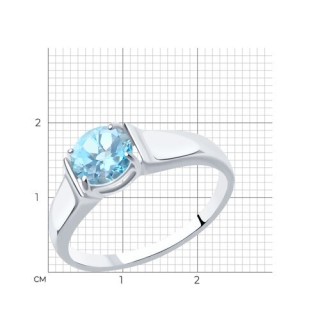 Кольцо из серебра с топазом «Небесный акцент» Соколов (арт.94-310-00628-1)