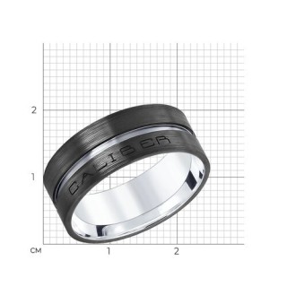 Кольцо из серебра с эмалью «Caliber» Соколов (арт.94012278)
