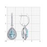 Серьги из белого золота с бриллиантами и аквамарином (Арт.6024464-3)