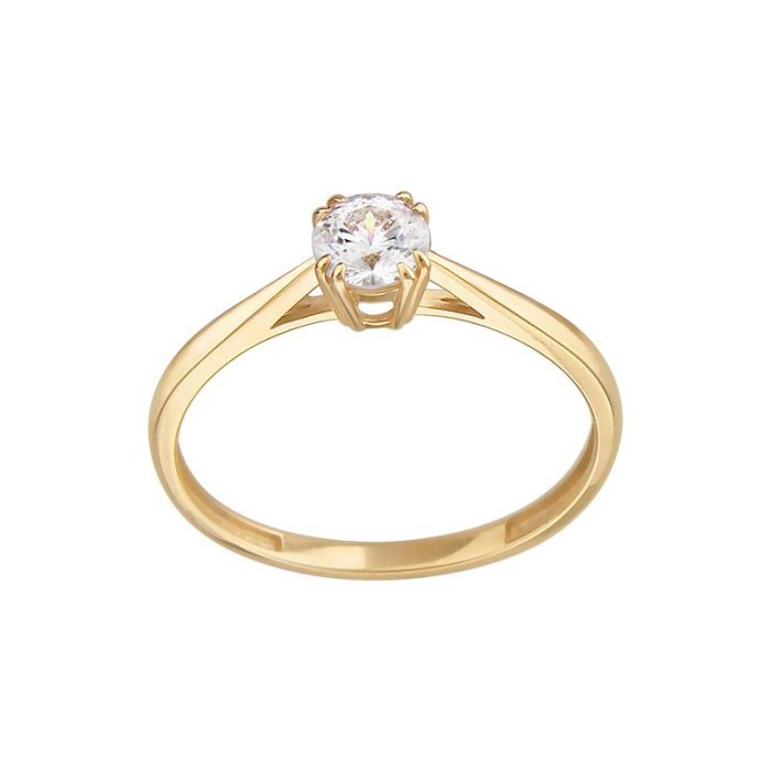 Кольцо золотое с кристаллом Swarovski «Корона Forever» Estet (арт.01К139296)