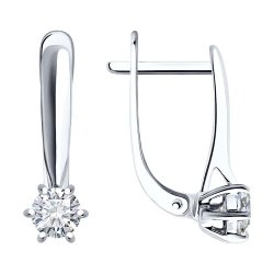 Серьги из белого золота с бриллиантами (Арт.52-220-01856-1)