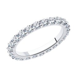 Кольцо из серебра с фианитами (Арт.94013270)