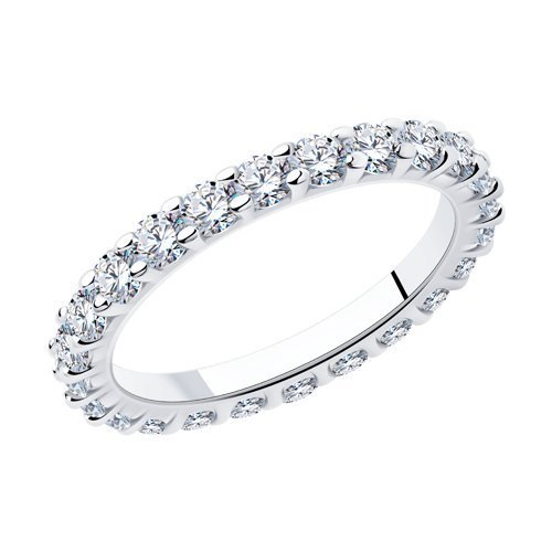 Кольцо из серебра с фианитами (Арт.94013270)