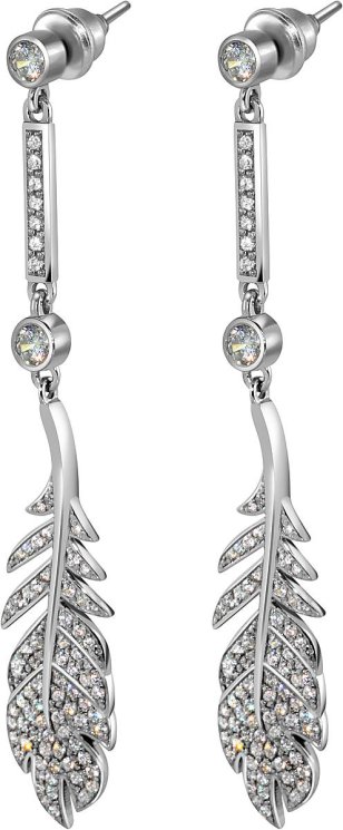 Серьги из серебра с кристаллом swarovski (Арт.cbs-3-36-s)