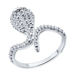 Кольцо из серебра с фианитами (Арт.94013640)