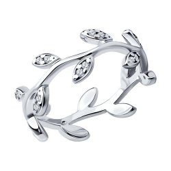 Кольцо из серебра с фианитами (Арт.94013750)