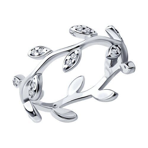 Кольцо из серебра с фианитами (Арт.94013750)