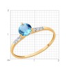 Кольцо золотое с топазом и фианитами «Морской рассвет» Соколов (арт.717168)
