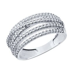 Кольцо из серебра с фианитами (Арт.94013846)