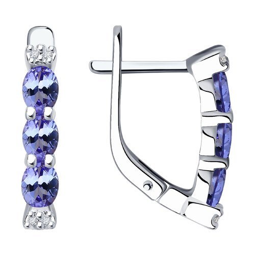 Серьги из белого золота с бриллиантами (Арт.6024110)