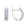 Серьги из серебра с фианитами (Арт.94021765)