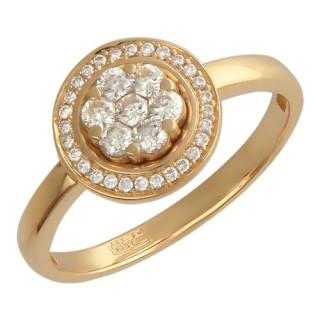 Кольцо золото с бриллиантом «Elegance Aura» Estet (арт.01К613019Z)